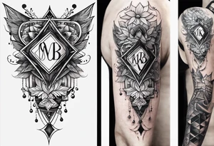 letters 
MKB tattoo idea
