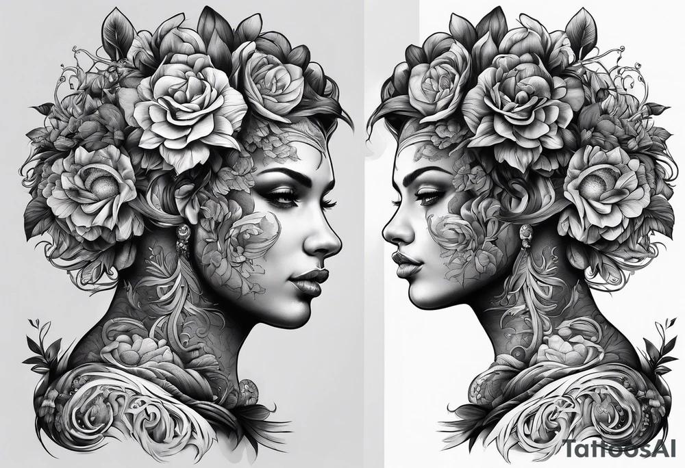 Brain, healthy, sick tattoo idea