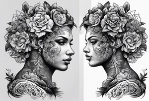 Brain, healthy, sick tattoo idea
