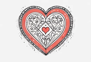 Heart made with letters p, s, and o tattoo idea