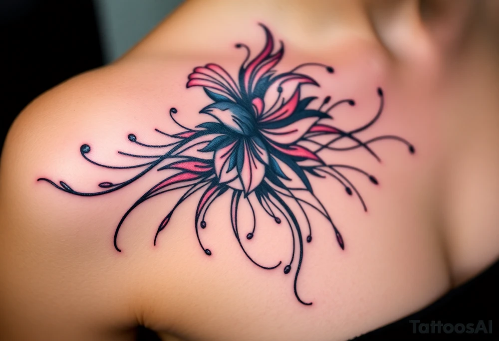 A tatuagem deve expressar força, liberdade e conexão com a multiplicidade da vida, incorporando elementos abstratos e fluidos, com linhas que sugiram movimento e transformação contínua. Evite clichês e busque um design original e significativo. tattoo idea