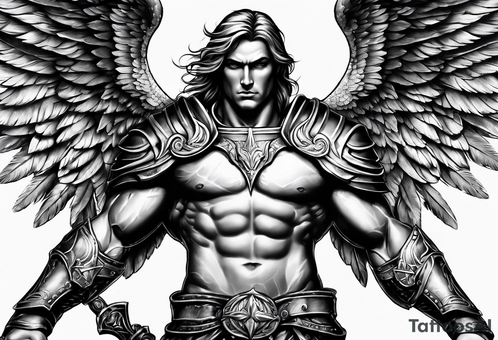 archangel warrior tattoo idea