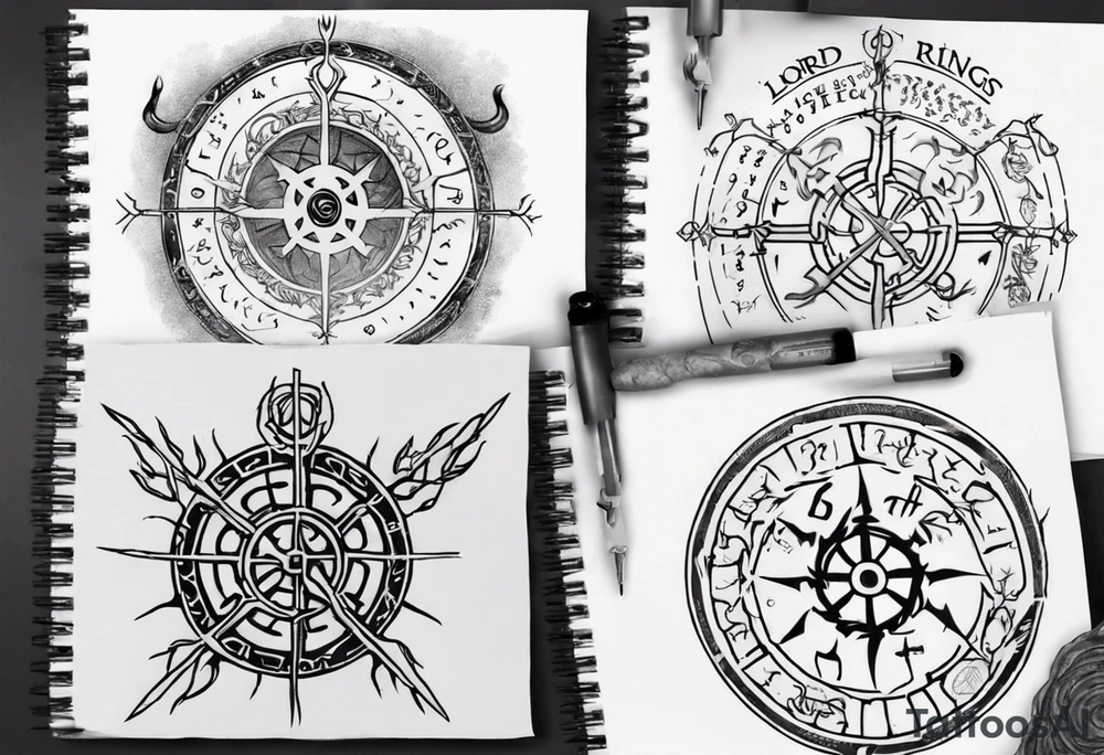 Lord of the rings, Vegvisir tattoo idea