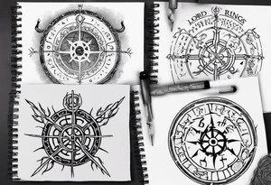 Lord of the rings, Vegvisir tattoo idea