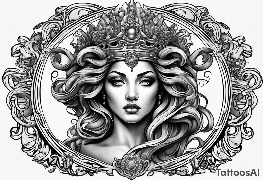 queen medusa tattoo idea