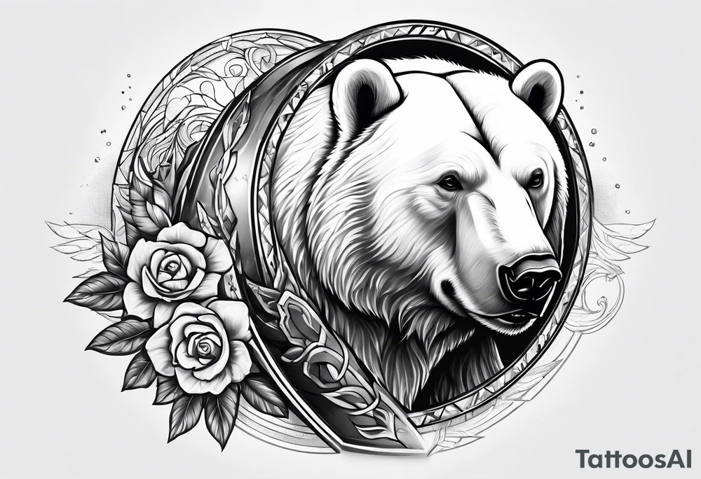 Polar bear & spartan tattoo idea