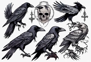 raven tattoo idea