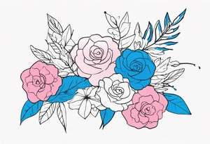 My free Universal pink and blue tattoo idea