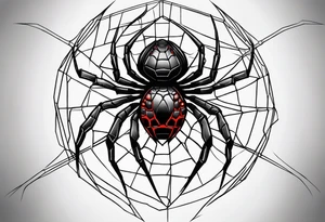 cyberpunk black widow spider tattoo idea