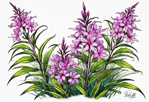 ocean fireweed tattoo idea