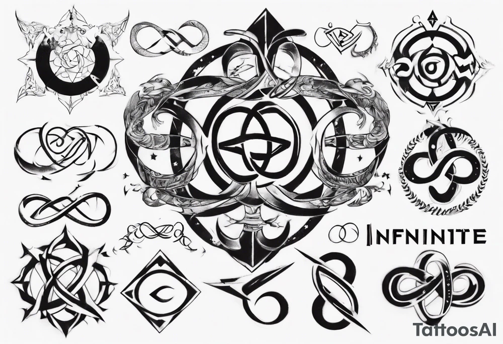 infinite symbol sexy drawing unisex tattoo idea