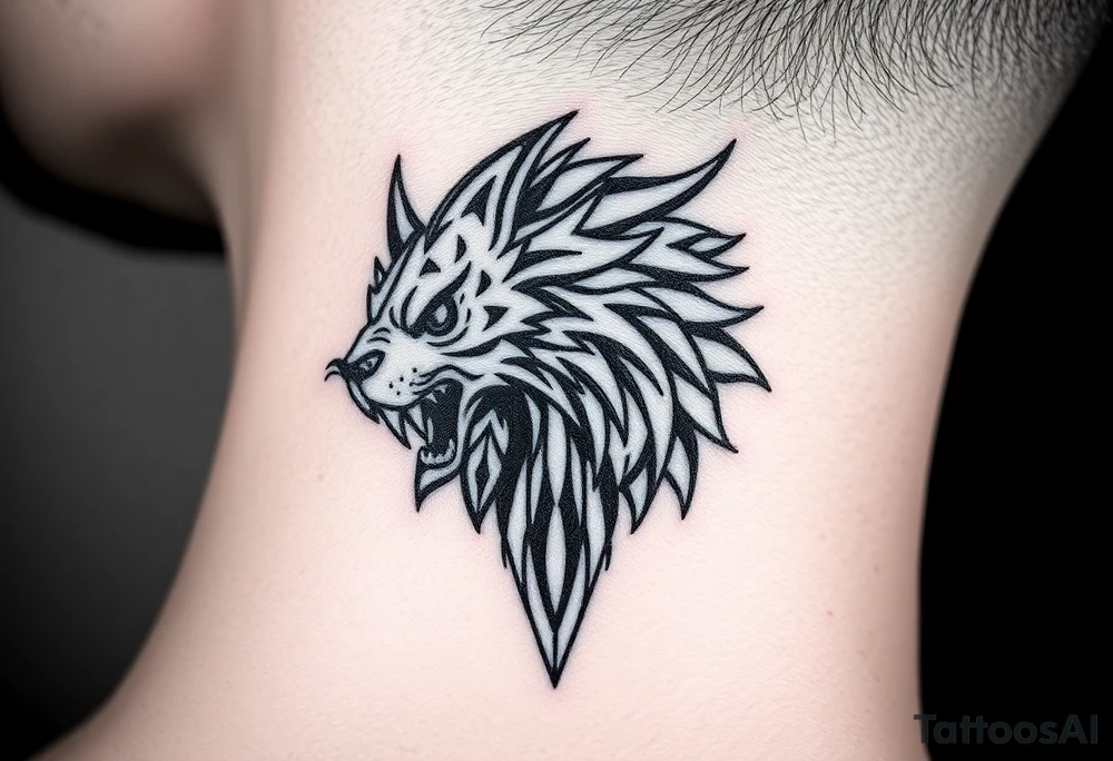 Mroczny, agresywny, ponury tattoo idea