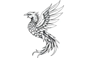 Phoenix rising tattoo idea
