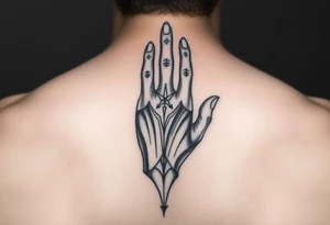 Design a hand tattoo based on dark romance tattoo idea