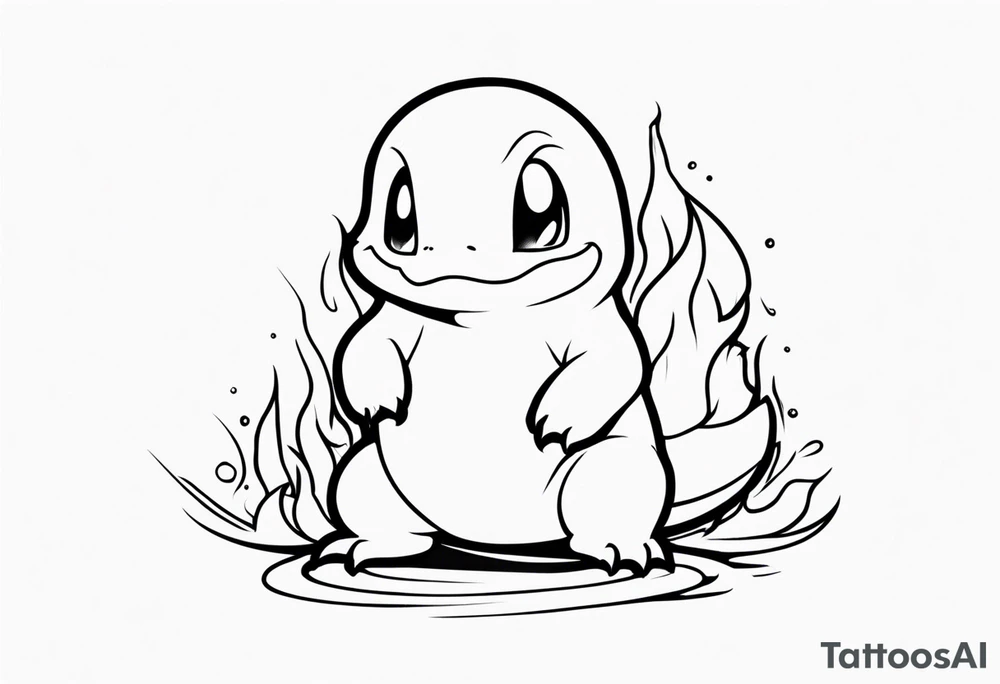 charmander crying tattoo idea