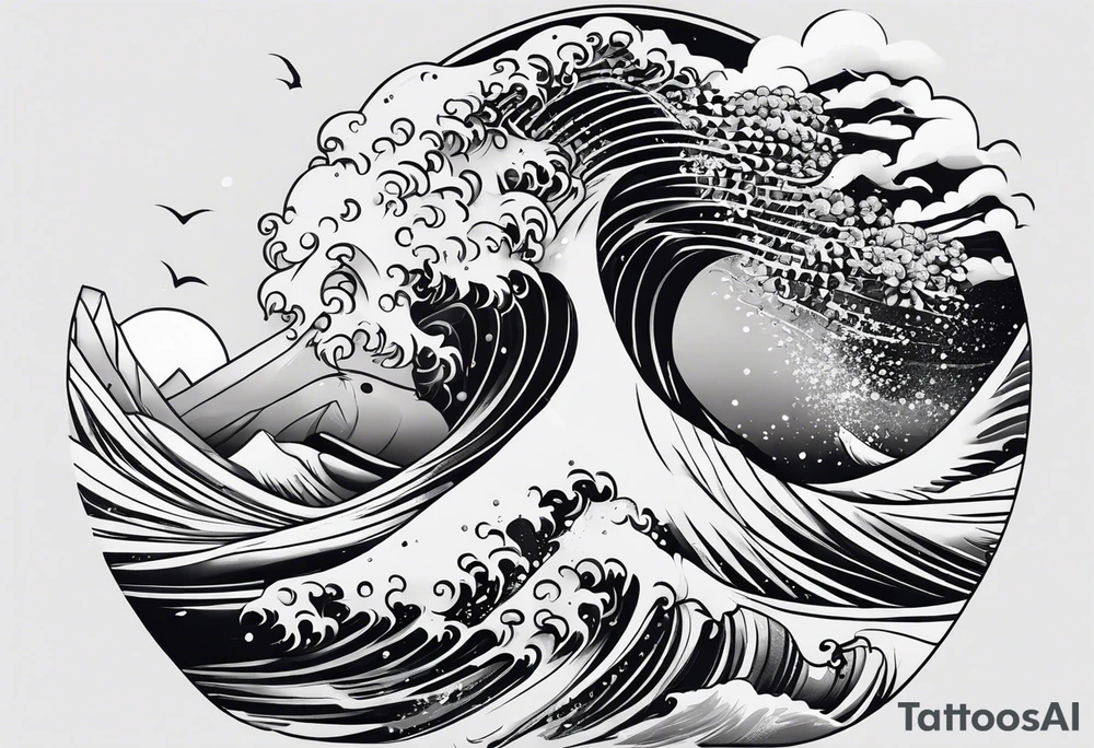 Waves tattoo idea