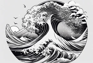 Waves tattoo idea