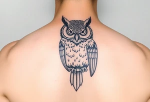 Masked owl tattoo idea