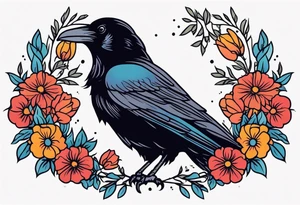 raven


old school vintage simple traditional design with vintage flowers surrounding
bold color simple tattoo idea