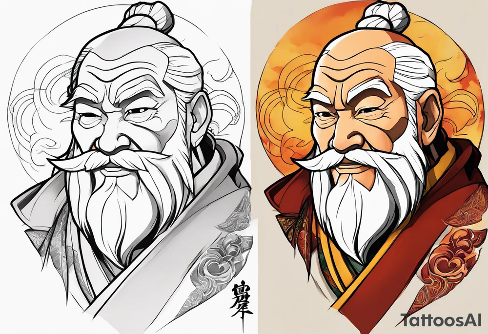 uncle Iroh from Avatar the legend of aang tattoo idea