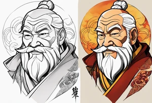 uncle Iroh from Avatar the legend of aang tattoo idea