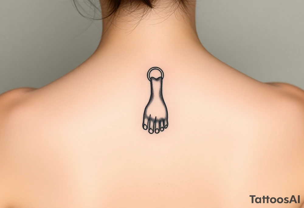 Lucky rabbit’s foot keychain tattoo idea