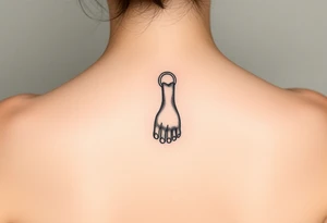 Lucky rabbit’s foot keychain tattoo idea