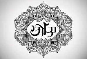 Tattoo ਨਿਰਭਉ ਨਿਰਵੈਰ written in Gurmukhi written text. tattoo idea