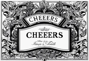 Cheers Mate text, armband +Cancer Ribbon +flat cap tattoo idea