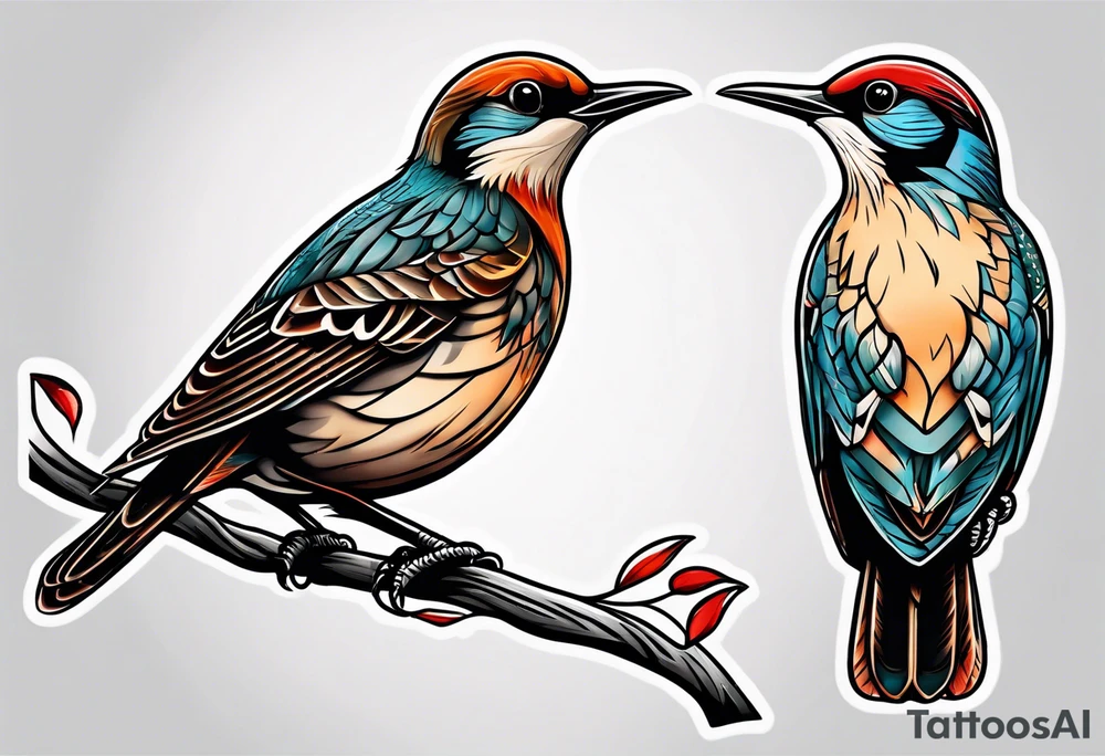 flicker bird tattoo idea