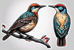 flicker bird tattoo idea