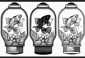 A goldfish in a lightbulb tattoo idea