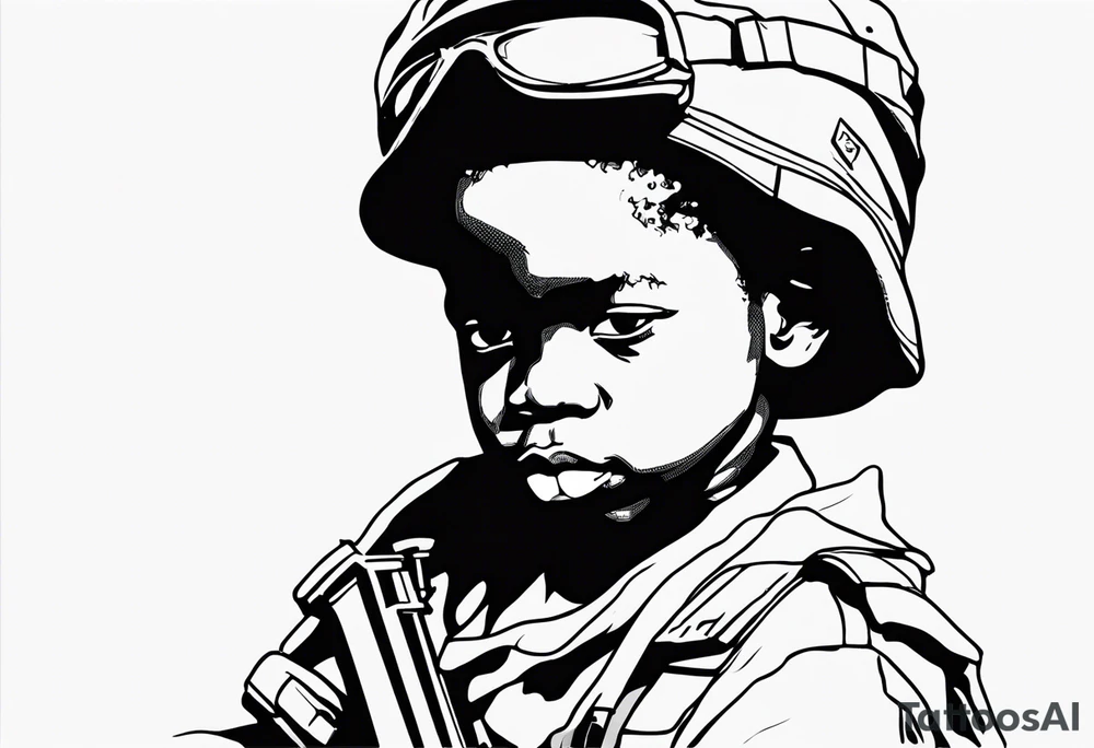 african child soldier tattoo idea