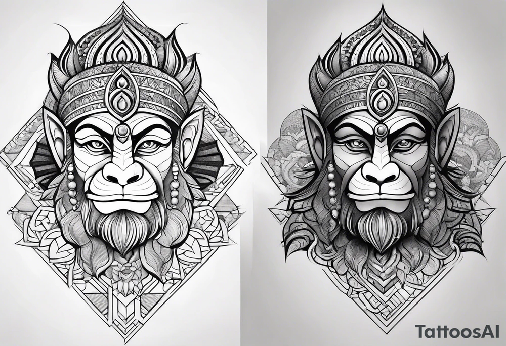 hanuman tattoo idea