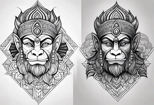 hanuman tattoo idea