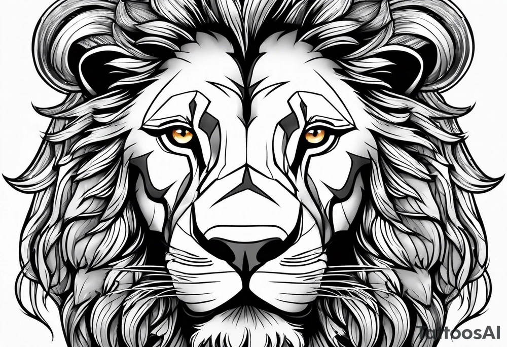 lion with football tattoo idea
