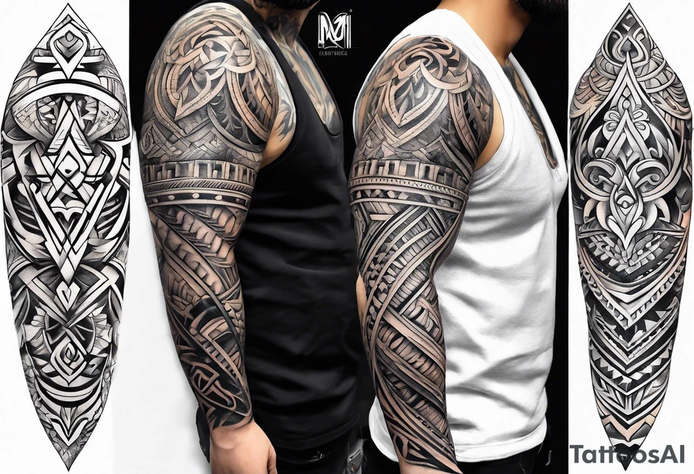 tribal sleeve tattoo idea