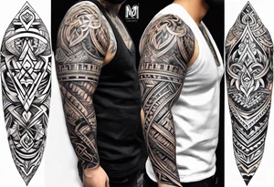 tribal sleeve tattoo idea
