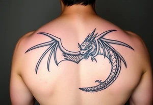 Dragão etéreo, narrativo, nascendo da magia do livro tattoo idea