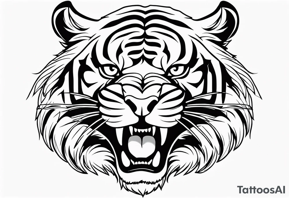 Tigre deformado de mierda tattoo idea