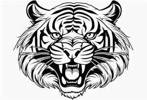 Tigre deformado de mierda tattoo idea