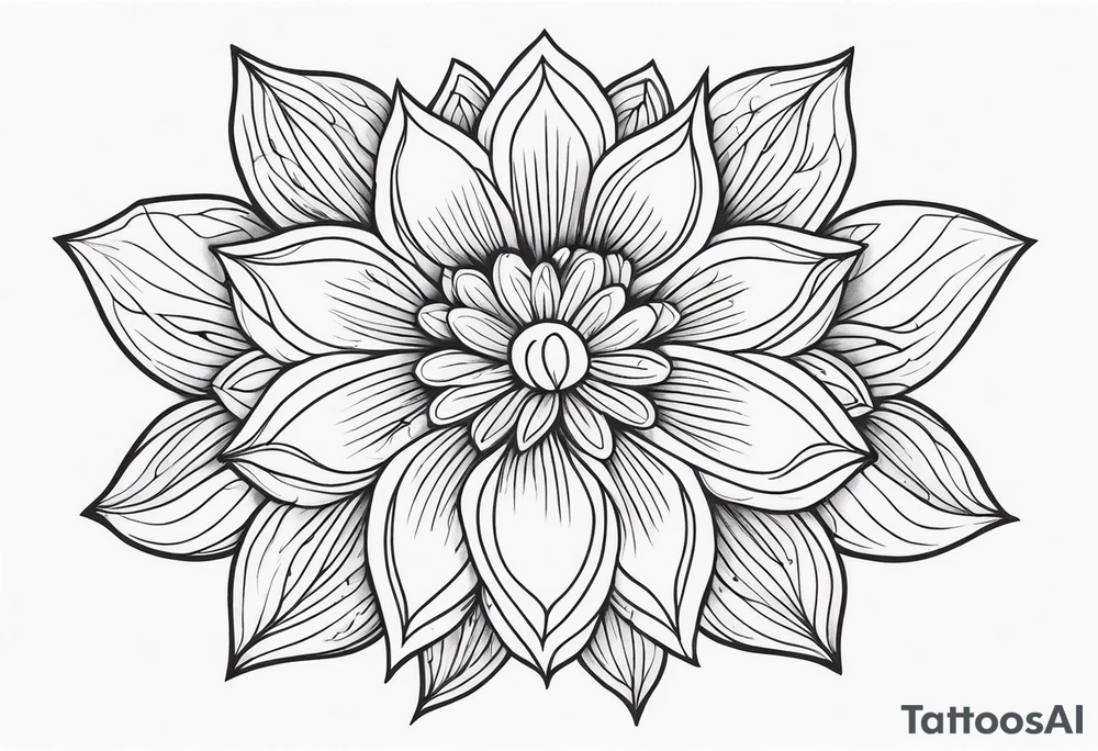 Flower with childrens names tattoo idea