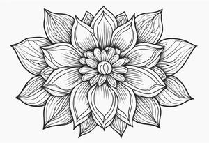Flower with childrens names tattoo idea