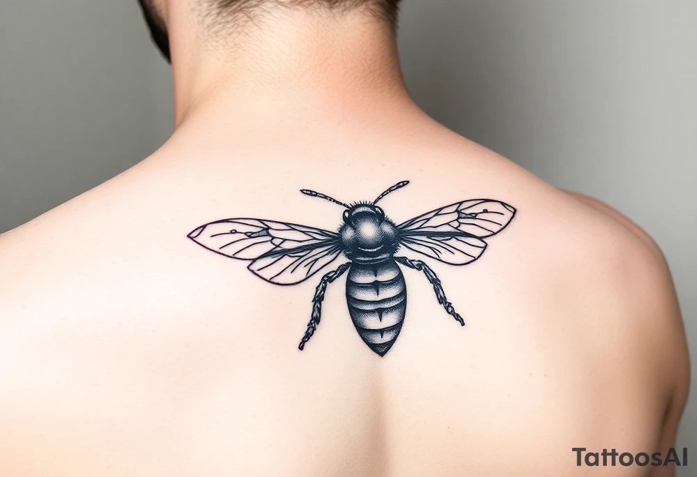ליאורה) hidden in a bee tattoo idea