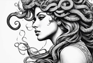 Medusa side view for forearm tattoo tattoo idea