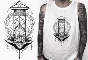 Long thin chain tattoo idea