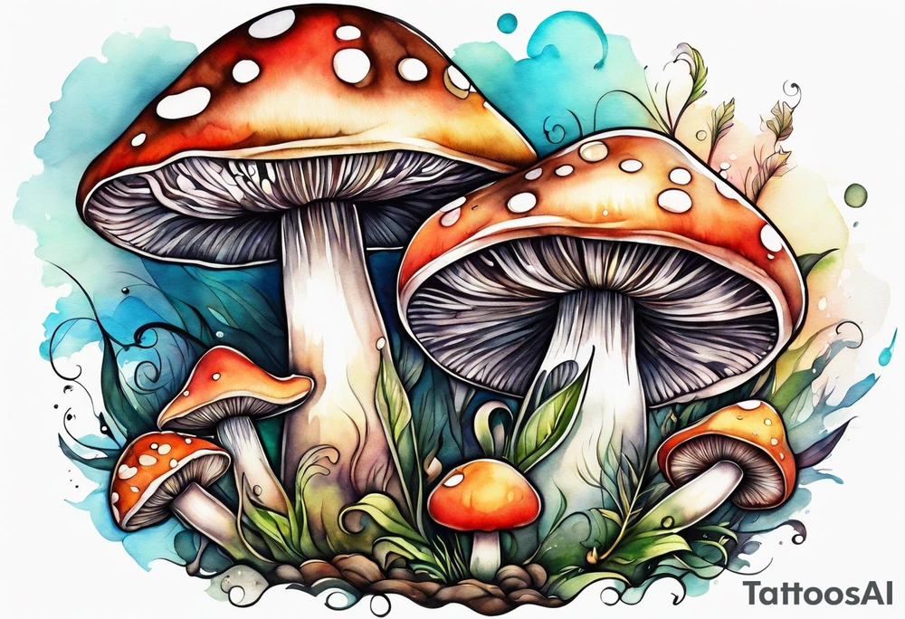 "Graceful Mushrooms" tattoo idea