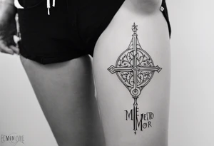 "memento mori" vertically tattoo idea