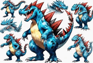 Feraligatr pokemon fierce tattoo idea
