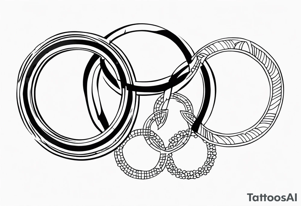 Olympic ring tattoo add on field hockey tattoo idea